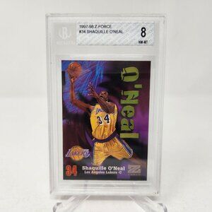 1997-98 Z-Force Shaquille O'Neal #34 Graded 8 NM-MT by Beckett (o)